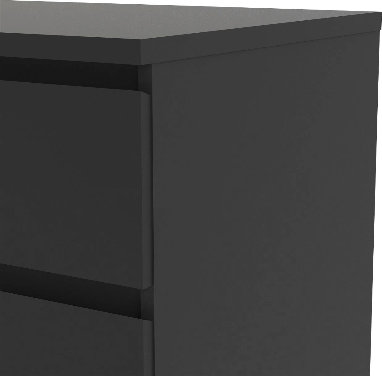 Home affaire Kommode Naia, abgerundete Schubladenkanten auf Metallgleiter, Breite 77 cm