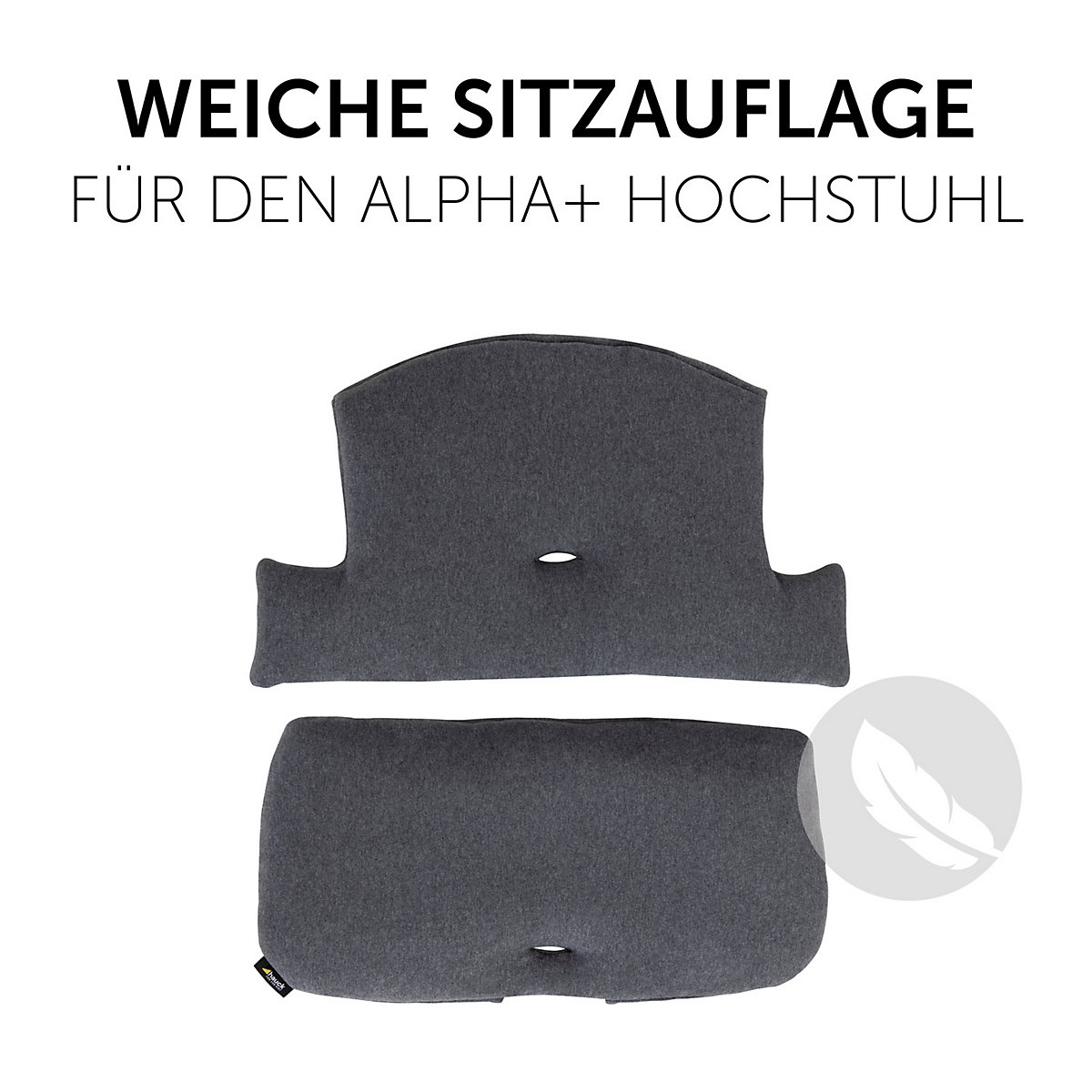 Hochstuhlauflage Select, Jersey Charcoal