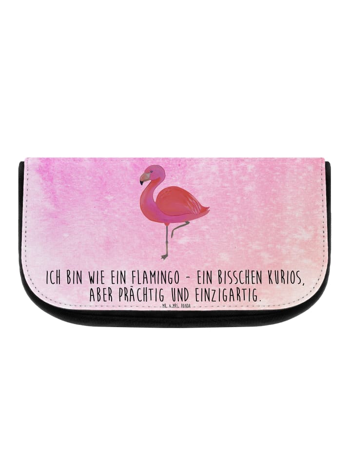 Mr. & Mrs. Panda Kosmetiktasche Flamingo Classic mit Spruch in Aquarell Pink günstig kaufen onesize