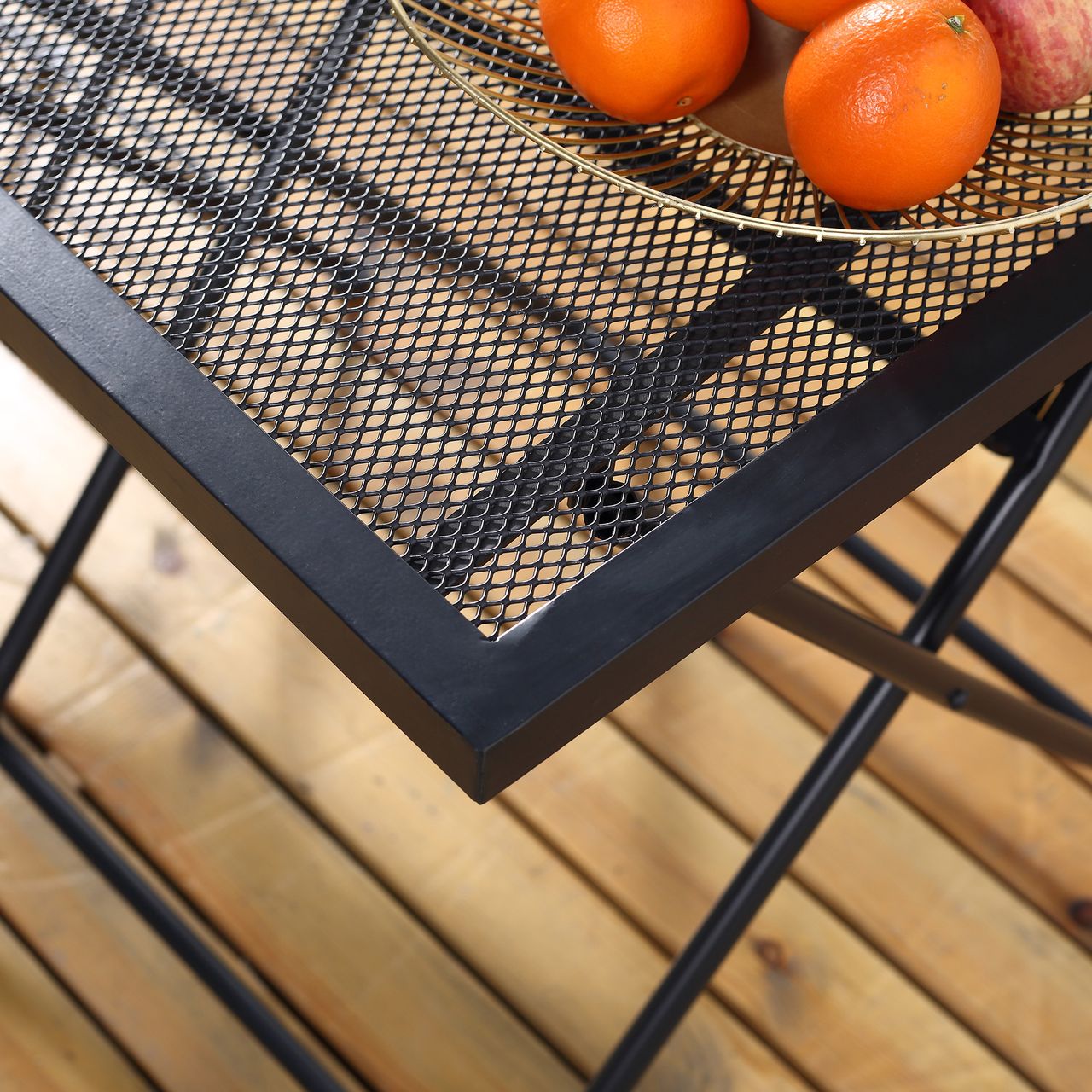 Outsunny 3-teiliges Bistro-Set Garnitur Sitzgruppe klappbar für Garten Balkon