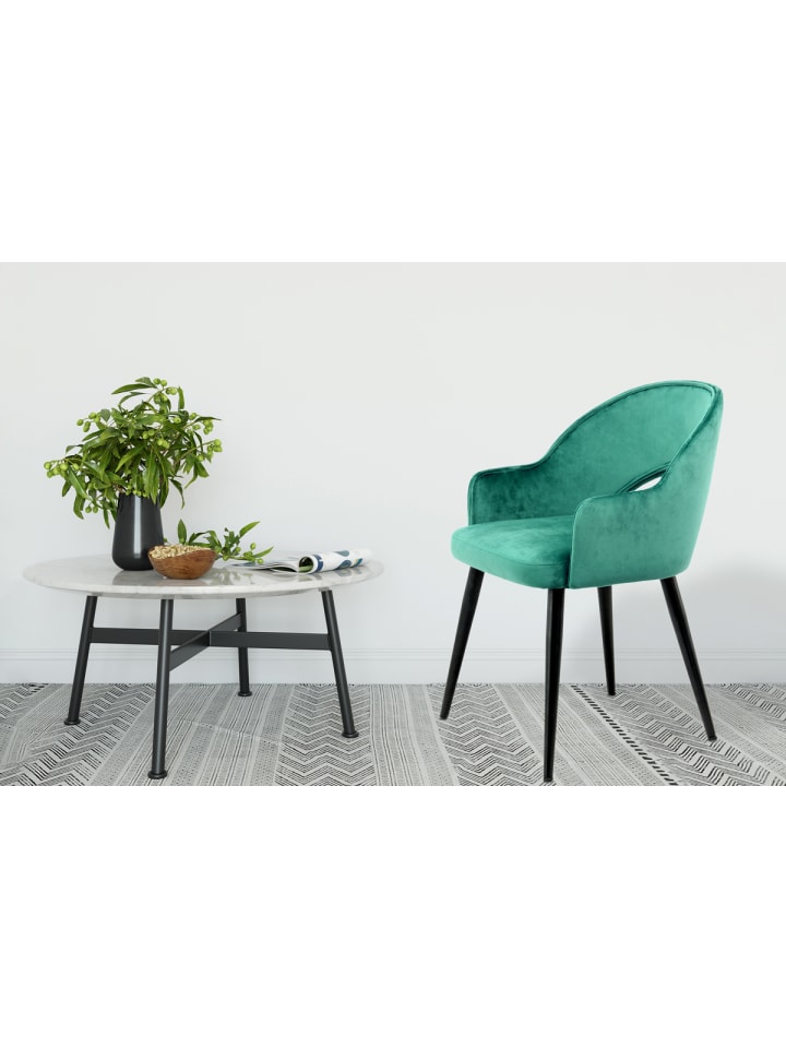 Kayoom 2tlg. Set Stuhl Deborah in Grün günstig kaufen onesize