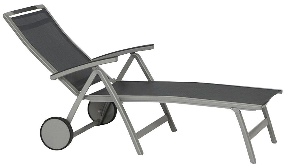 sieger EXKLUSIV Gartenliege Trento, Aluminium/Textil, verstellbar
