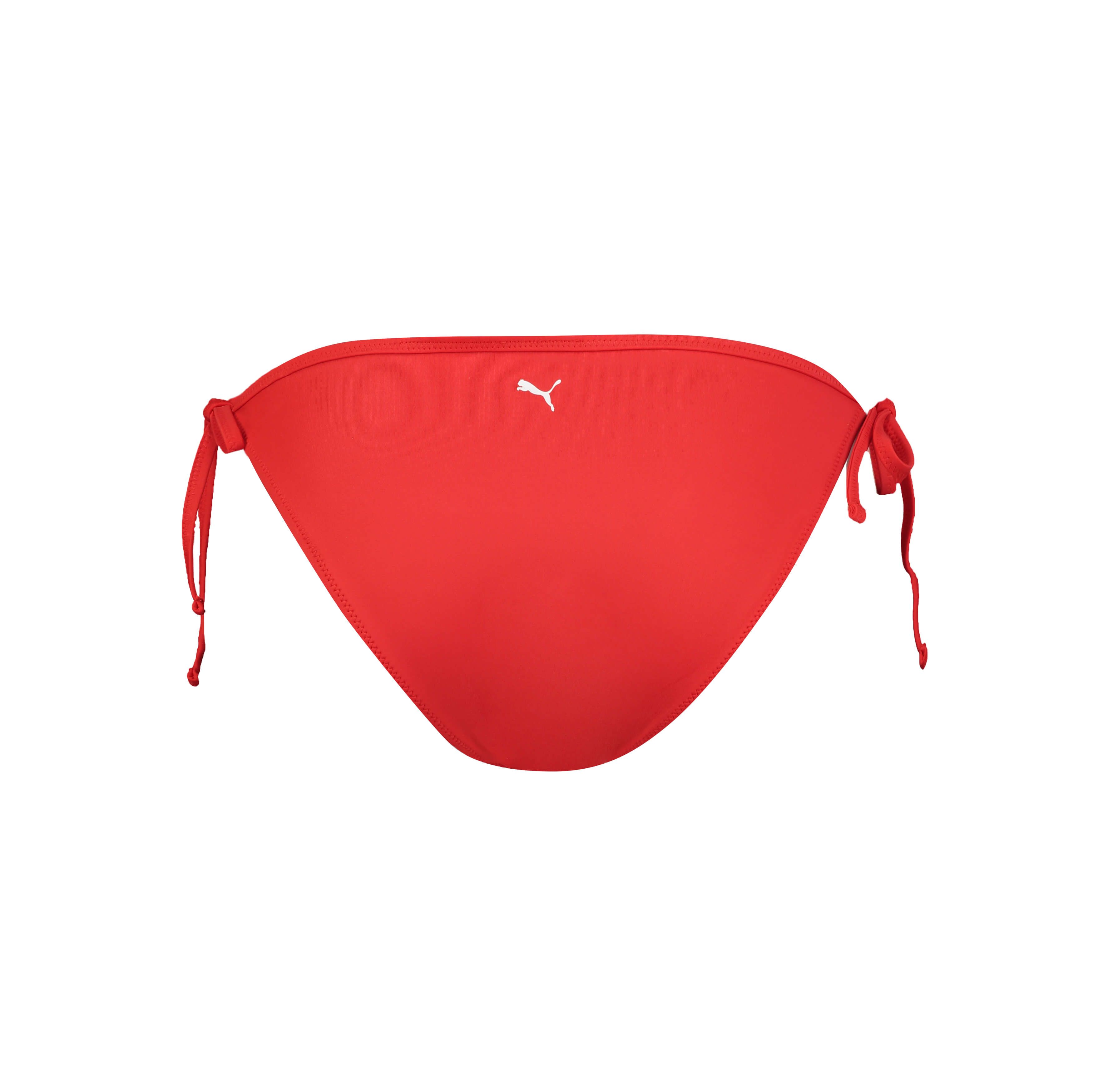 PUMA Side Tie rotes Damen Bikini-Unterteil
