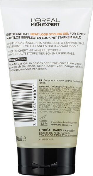 L'Oréal Paris Men Expert Invisi Control Neat Look Styling Gel Haargel