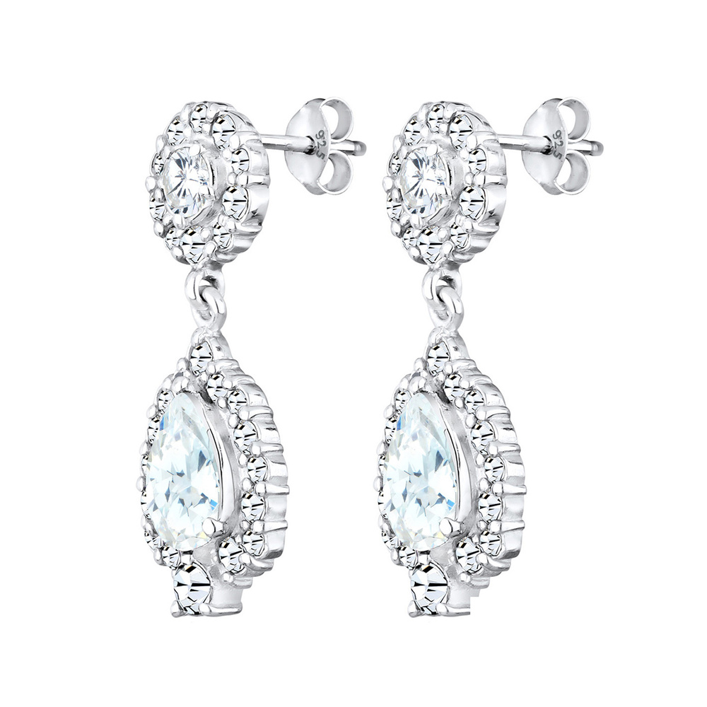 Elli PREMIUM Elli PREMIUM Boucles d'Oreilles Pendante  Cristaux de Zircone Cristal Femme  (925 Boucles d'oreilles