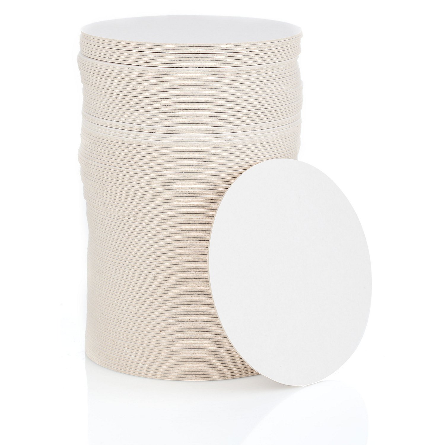 Bierdeckel, rund, natur, 10,7 cm Ø, 100 Stück