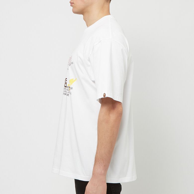 A Bathing Ape Hand Draw Graphic Tee white