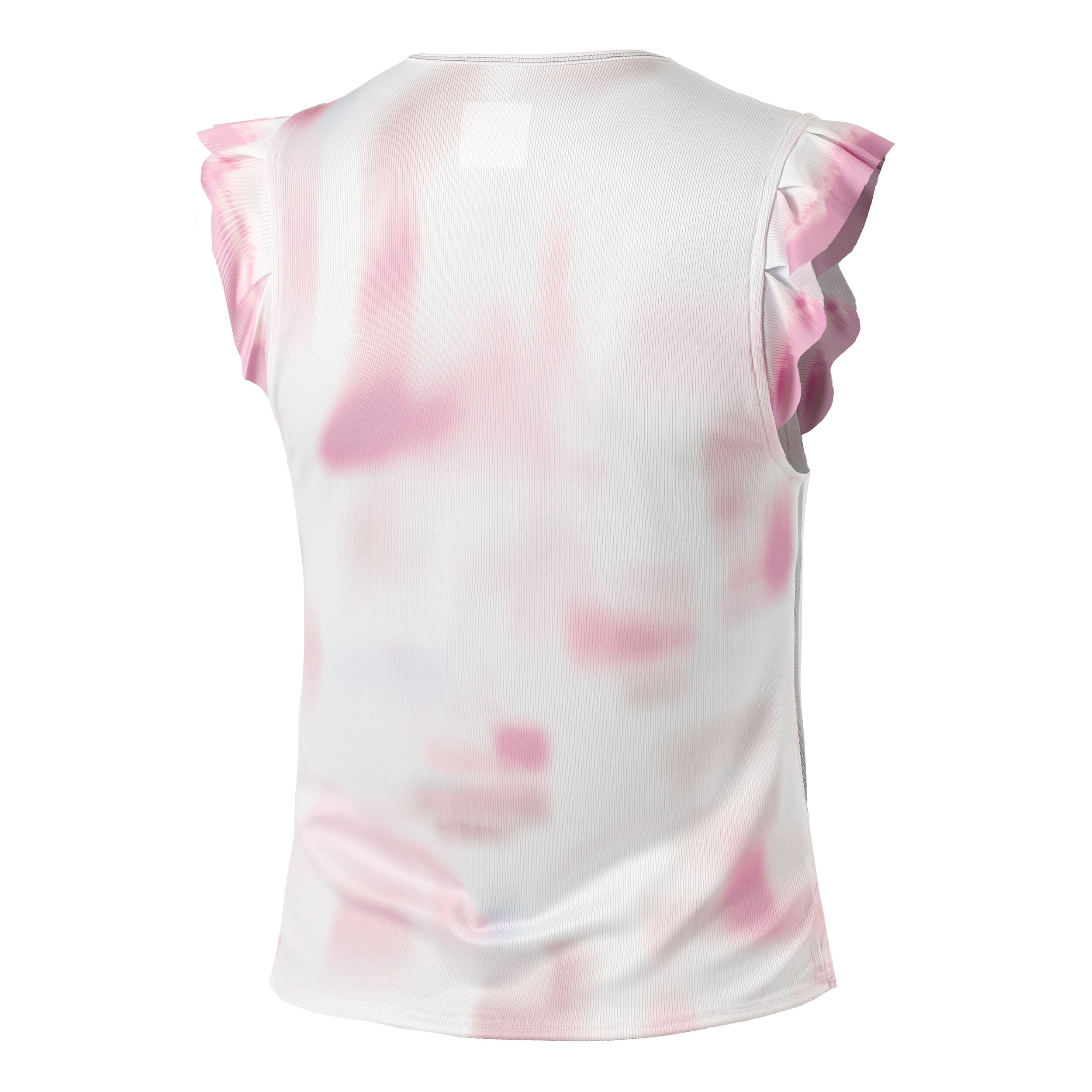 Petal Haze Ruffle Tank-Top Damen - Weiß, Rosa