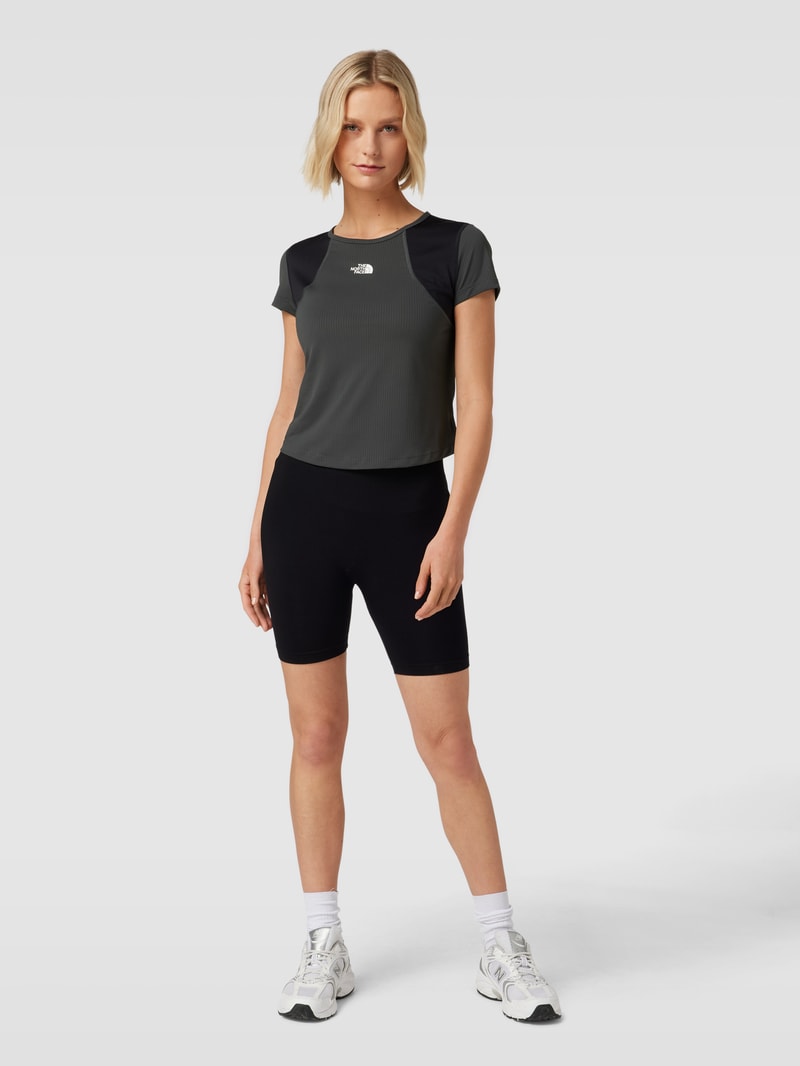 T-Shirt mit Label-Print Modell 'LIGHTBRIGHT' in graphit
