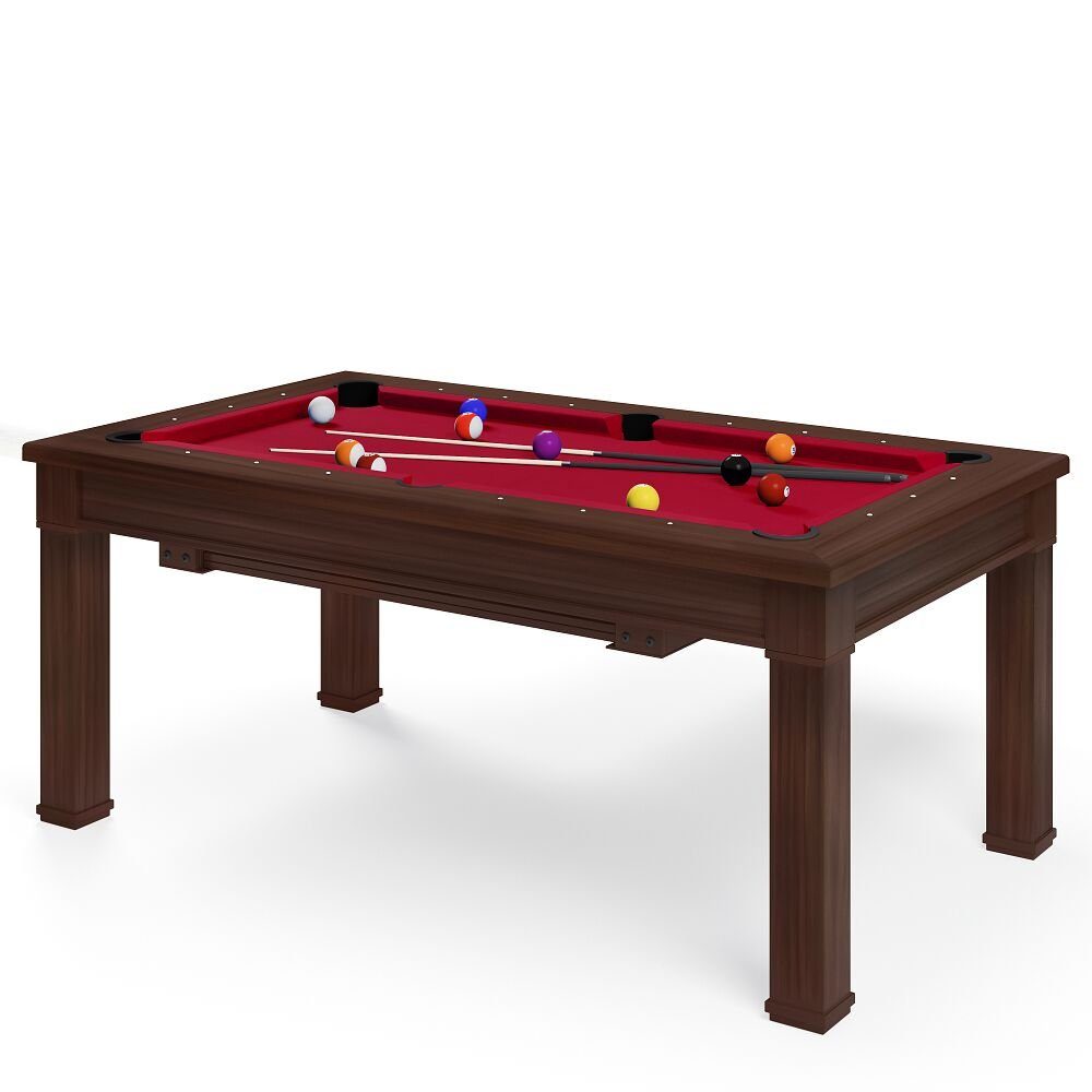 BISON Billardtisch Billard- und Esstisch Dolce Vita in Walnuss, Erhältlich in 5 ft (184x106 cm) und 6.5 ft (215x122 cm)