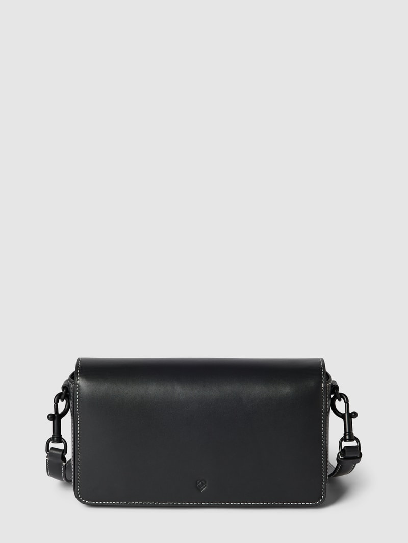 Umhängetasche aus Leder in schwarz