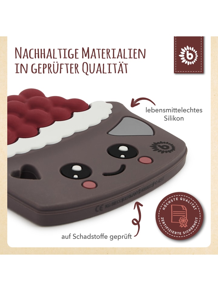Bieco Spielwaren Beißring Silikon Torte - ab Geburt in Braun günstig kaufen onesize