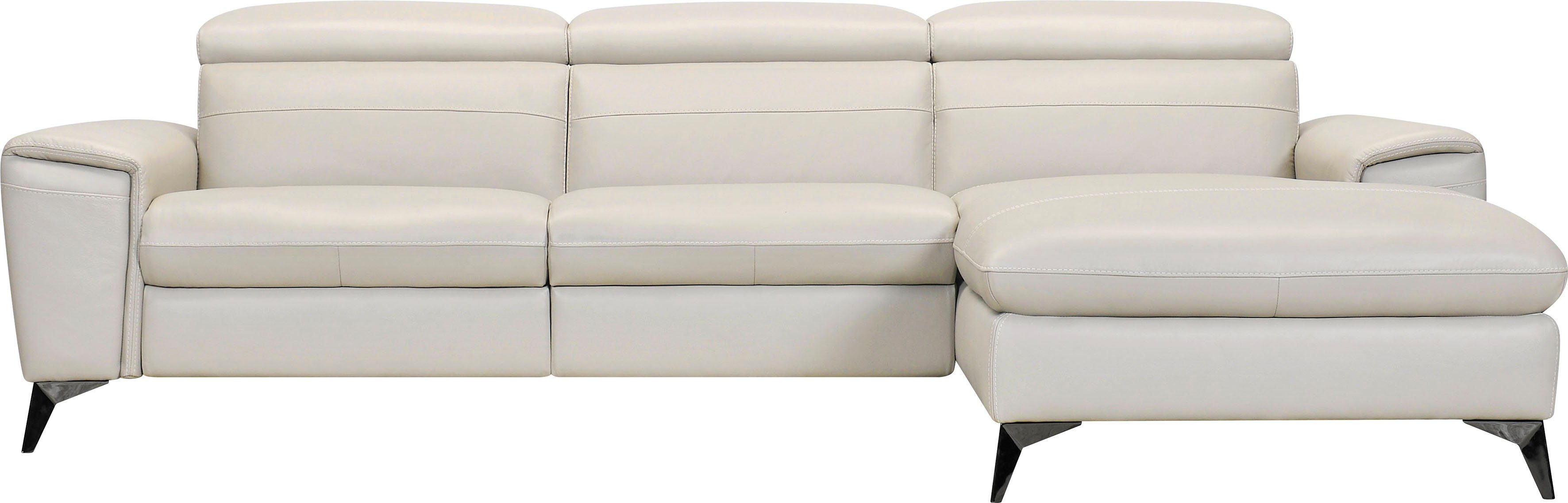 Places of Style Ecksofa Theron, elektrische Relaxfunktion, USB-Anschluss, manuelle Kopfteilverstellung
