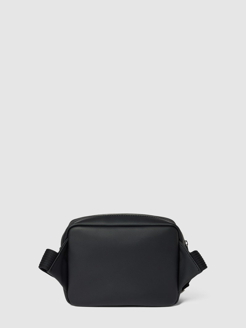 Bauchtasche mit Logo-Patch in schwarz