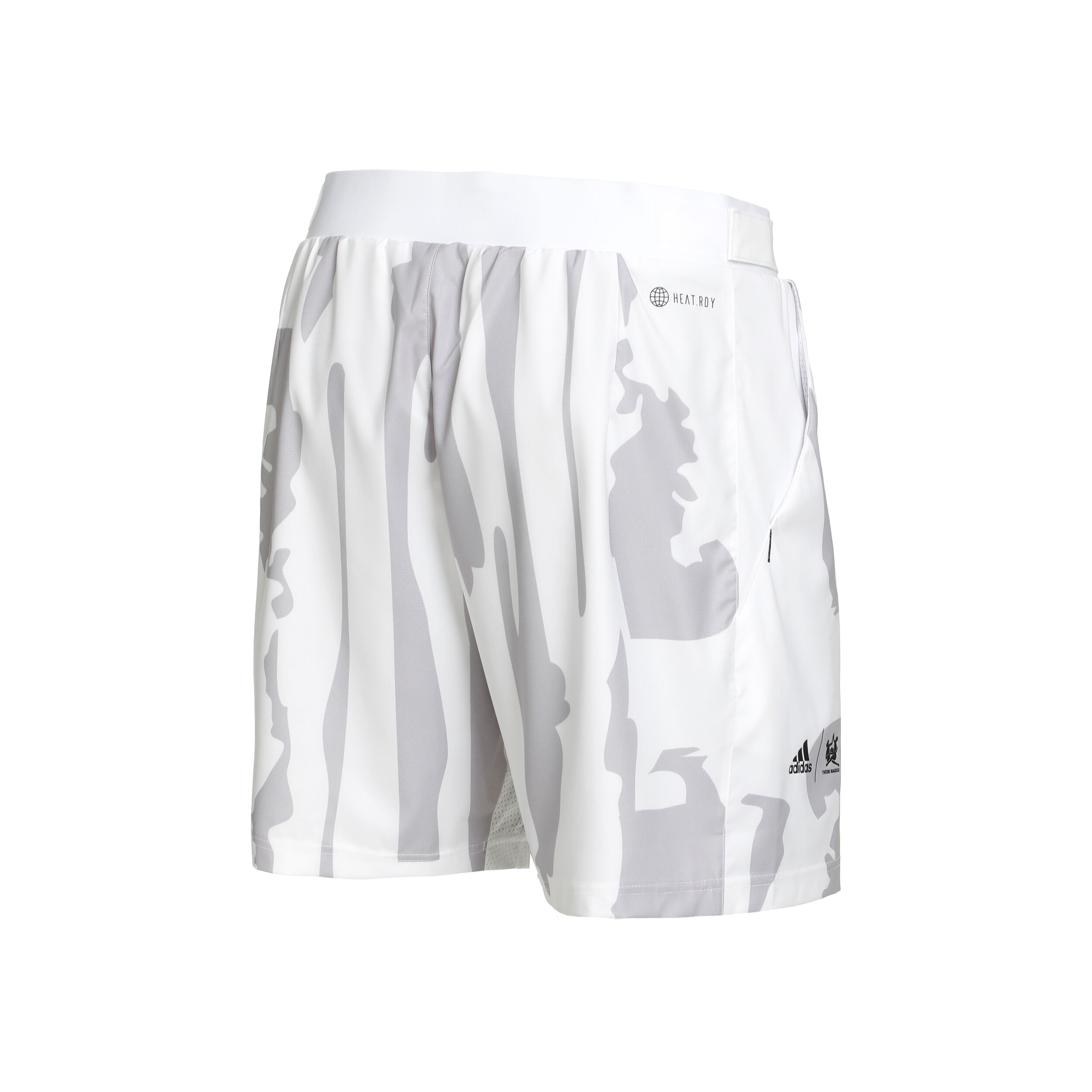 New York Printed Shorts Herren - Weiß, Hellgrau