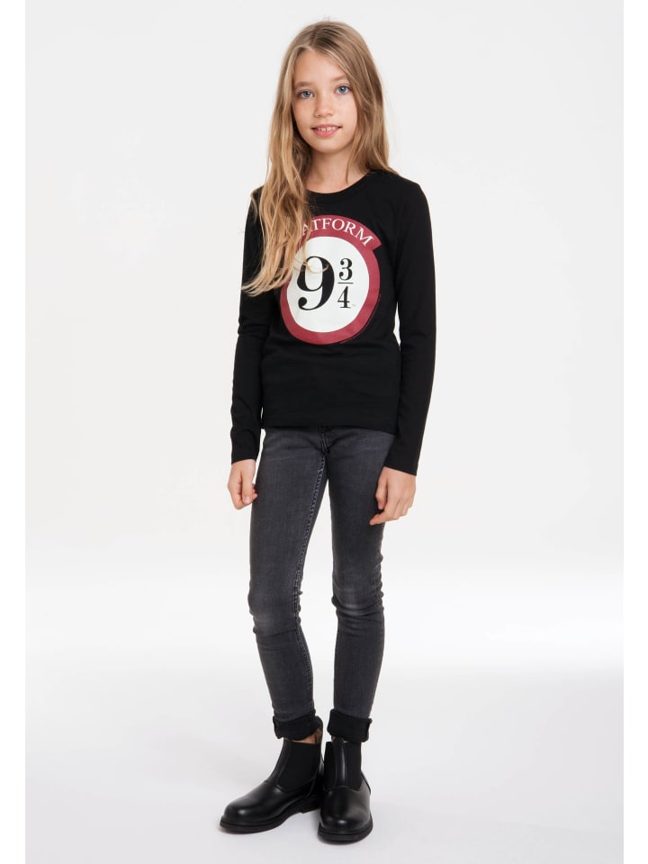 Logoshirt Kinder-Langarmshirt Harry Potter in schwarz günstig kaufen