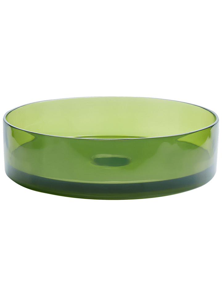 Beliani Waschbecken TOLOSA in Transparent/Grün - (W) 36 x (H) 10 x (L) 36 cm günstig kaufen onesize