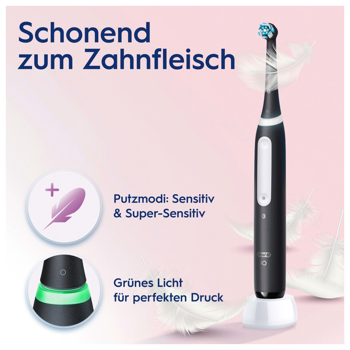 Elektrische Zahnbürste iO Series 4 Matt Black, 1 St