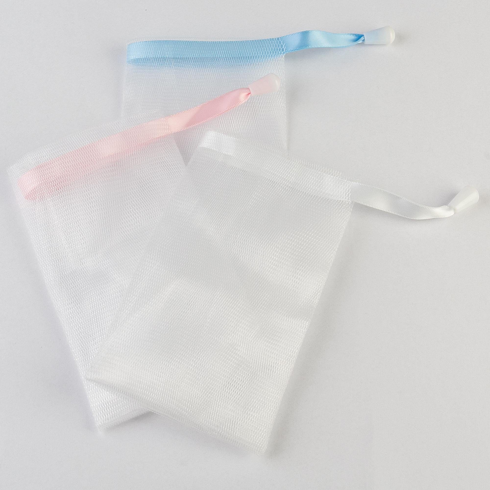 ECENCE Waschhandschuh 5er Set Seifennetz Seifenbeutel Seifensäckchen