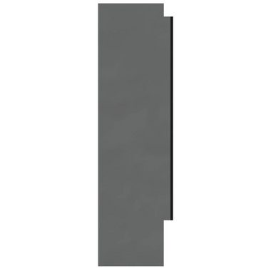 vidaXL Badezimmerspiegelschrank Spiegelschrank fürs Bad 80x15x60 cm MDF Glänzend Grau (1-St)