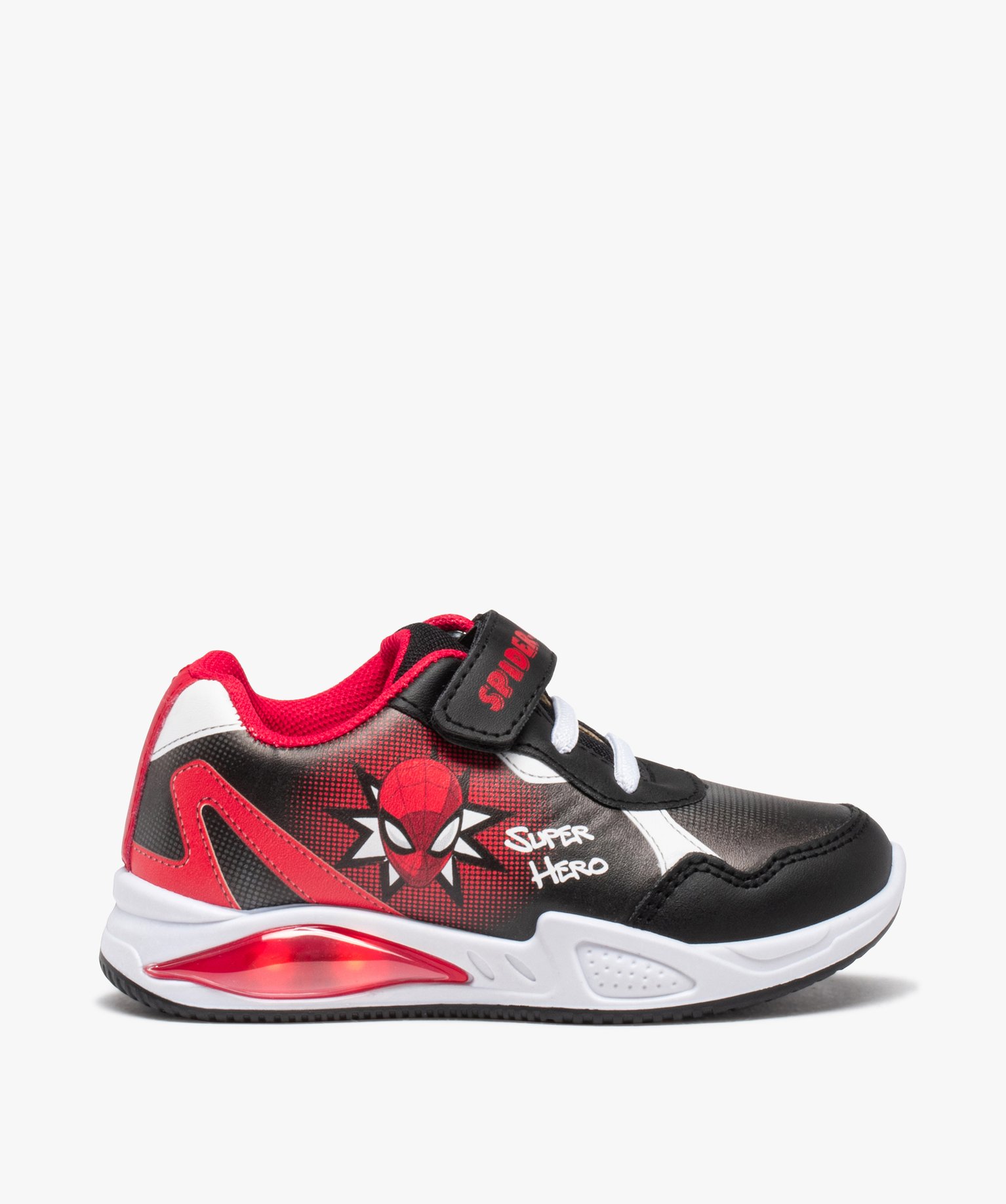 Baskets Garçon colorées à semelle lumineuse – Spider-Man noir | GEMO