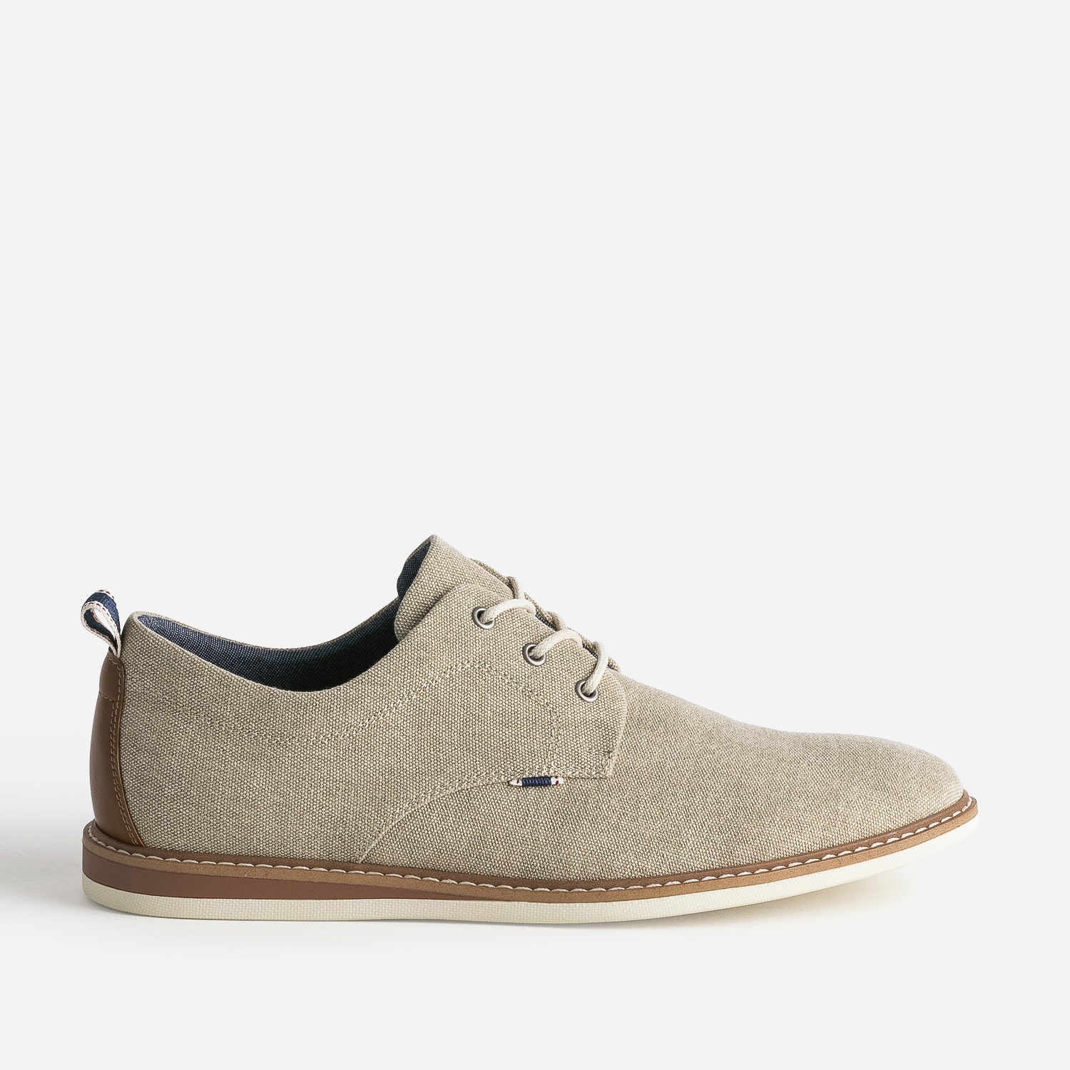 Derby beige chiné en textile
