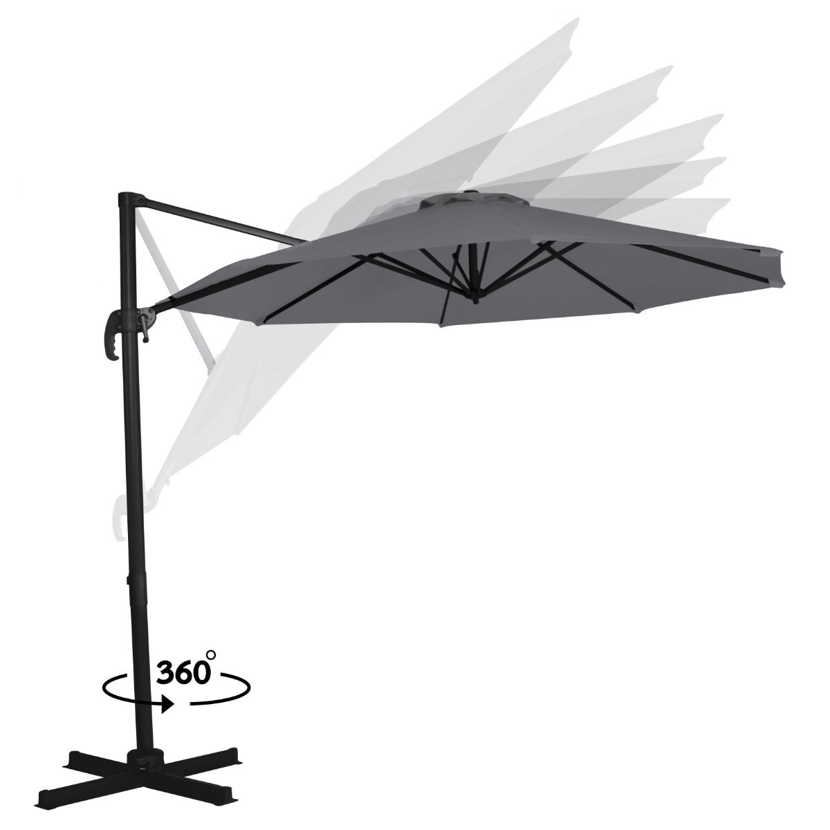 VONROC Bardolino Ø300 cm Premium Sonnenschirm