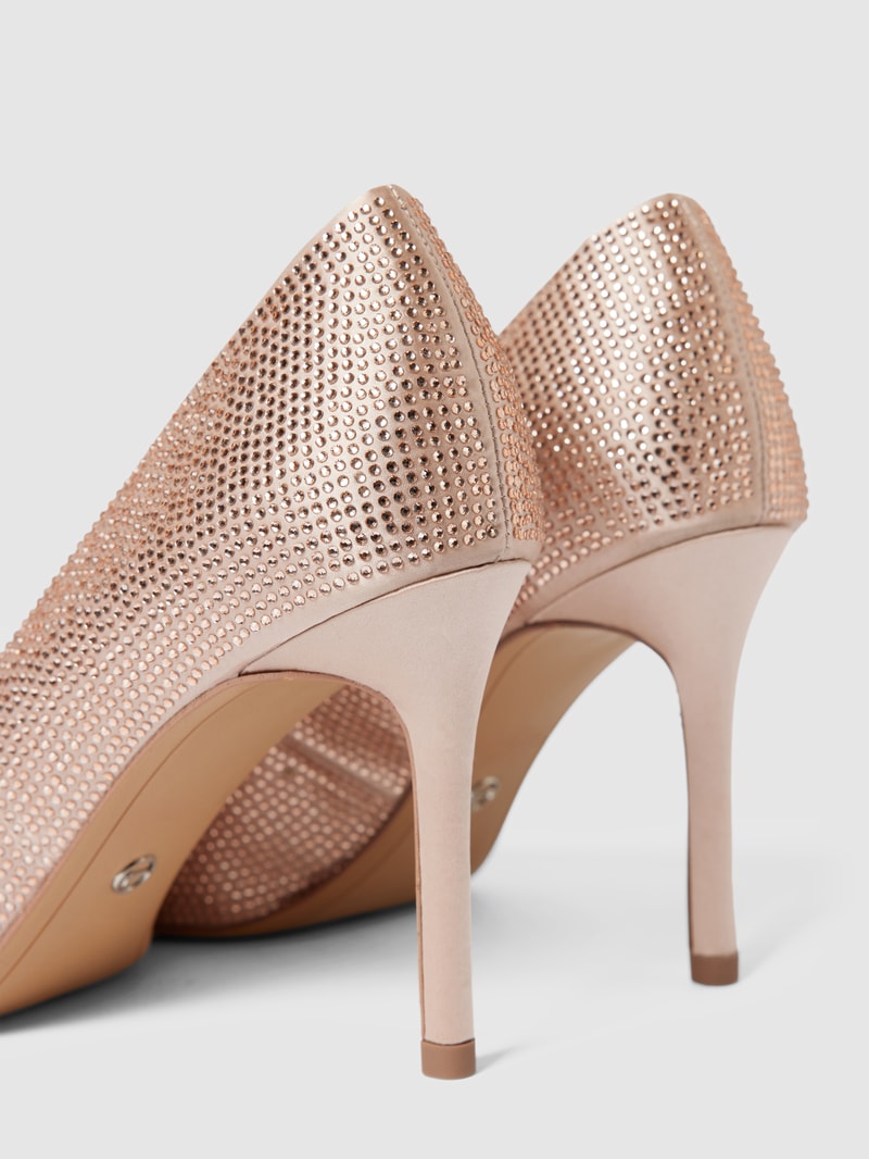 Pumps mit Zierbesatz in gold