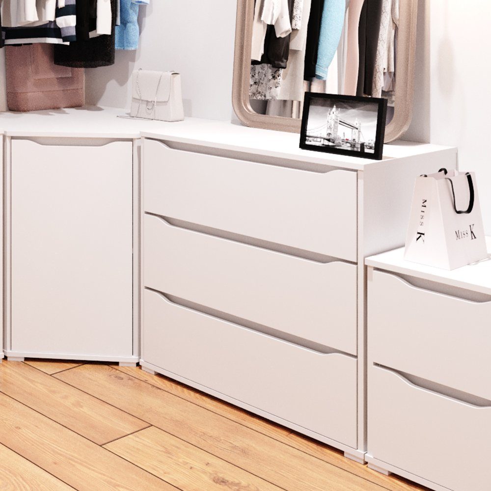 Vicco Kommode Sideboard Mehrzweckschrank RUBEN 80 cm Weiß