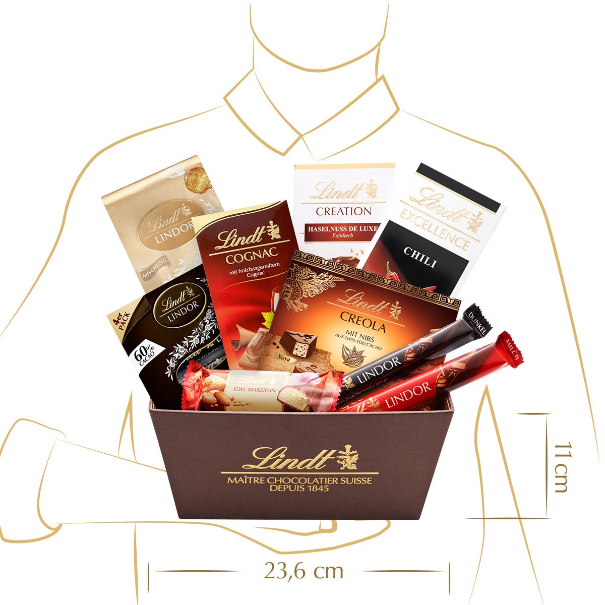 Lindt Genießer Geschenkkorb, 812g