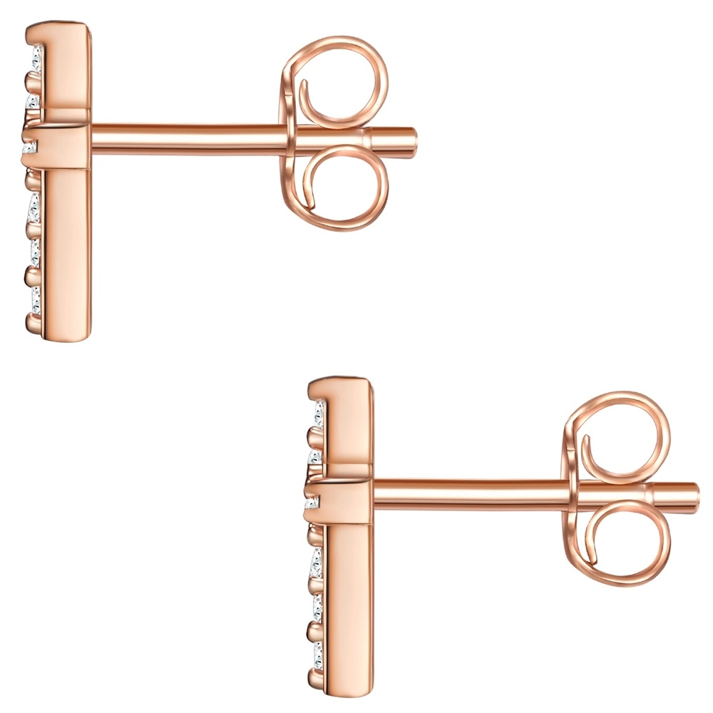 Glanzstücke München Puces d'oreilles en argent Croix Argent sterling Topaze en Or rose Boucles d'oreilles