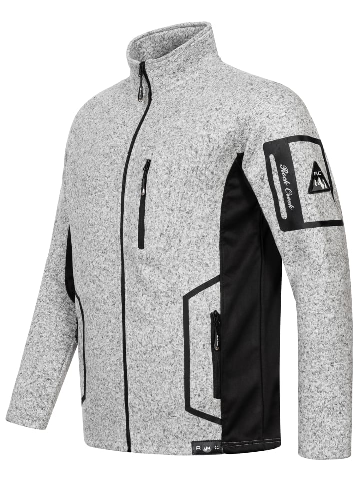Rock Creek Fleecejacke in Grau günstig kaufen