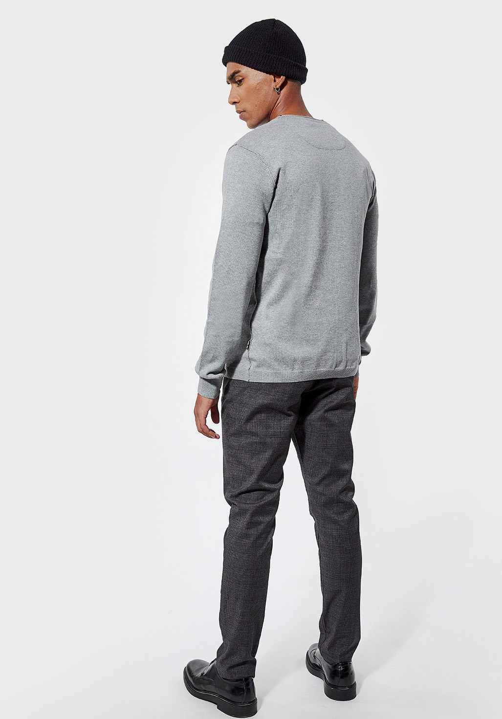 GREAT  Pull régular Homme gris en 100% coton