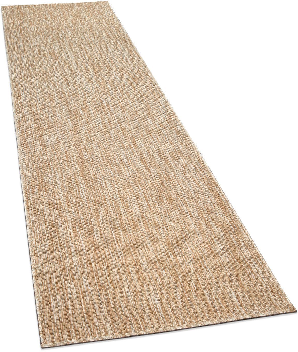 Läufer Venedig, Home affaire, rechteckig, Höhe: 5 mm, lachgewebe, Sisal-Optik, meliert, UV-beständig, Outdoor geeignet