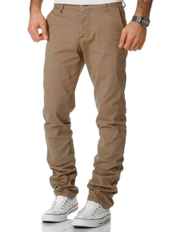 Amaci&Sons Slim Fit Chino mit Stretch WASHINGTON in Beige günstig kaufen
