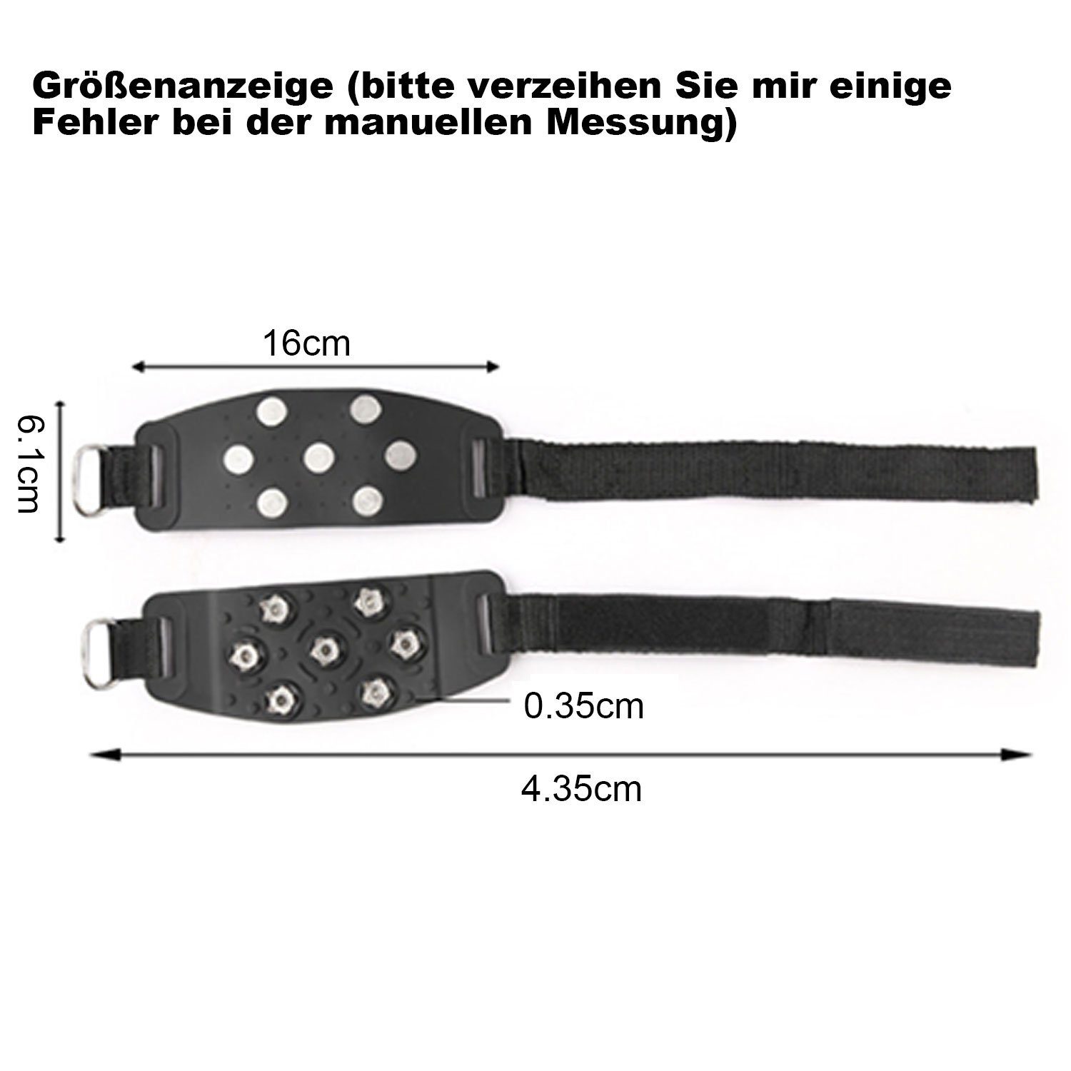 TOPMELON Steigeisen 2paar Schuhspikes Schuhkrallen Silikon Anti-Rutsch-Spikes