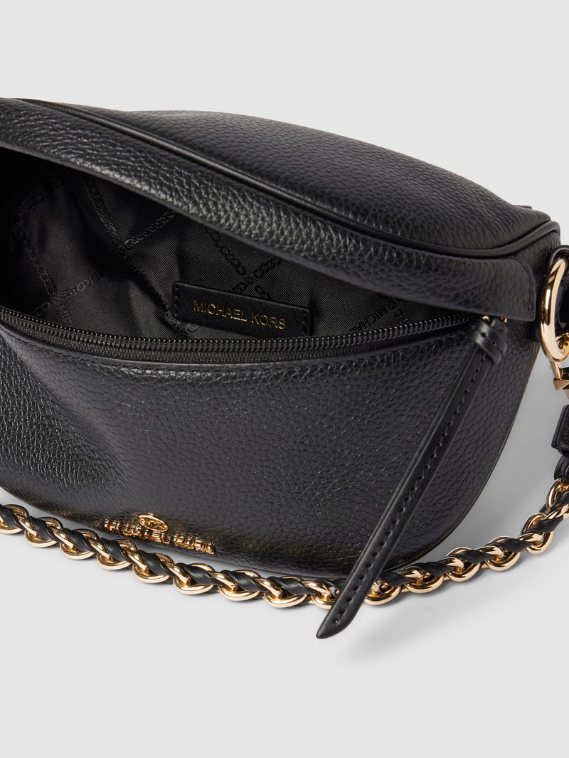Crossbody Bag mit Label-Applikation Modell 'SLATER' in schwarz