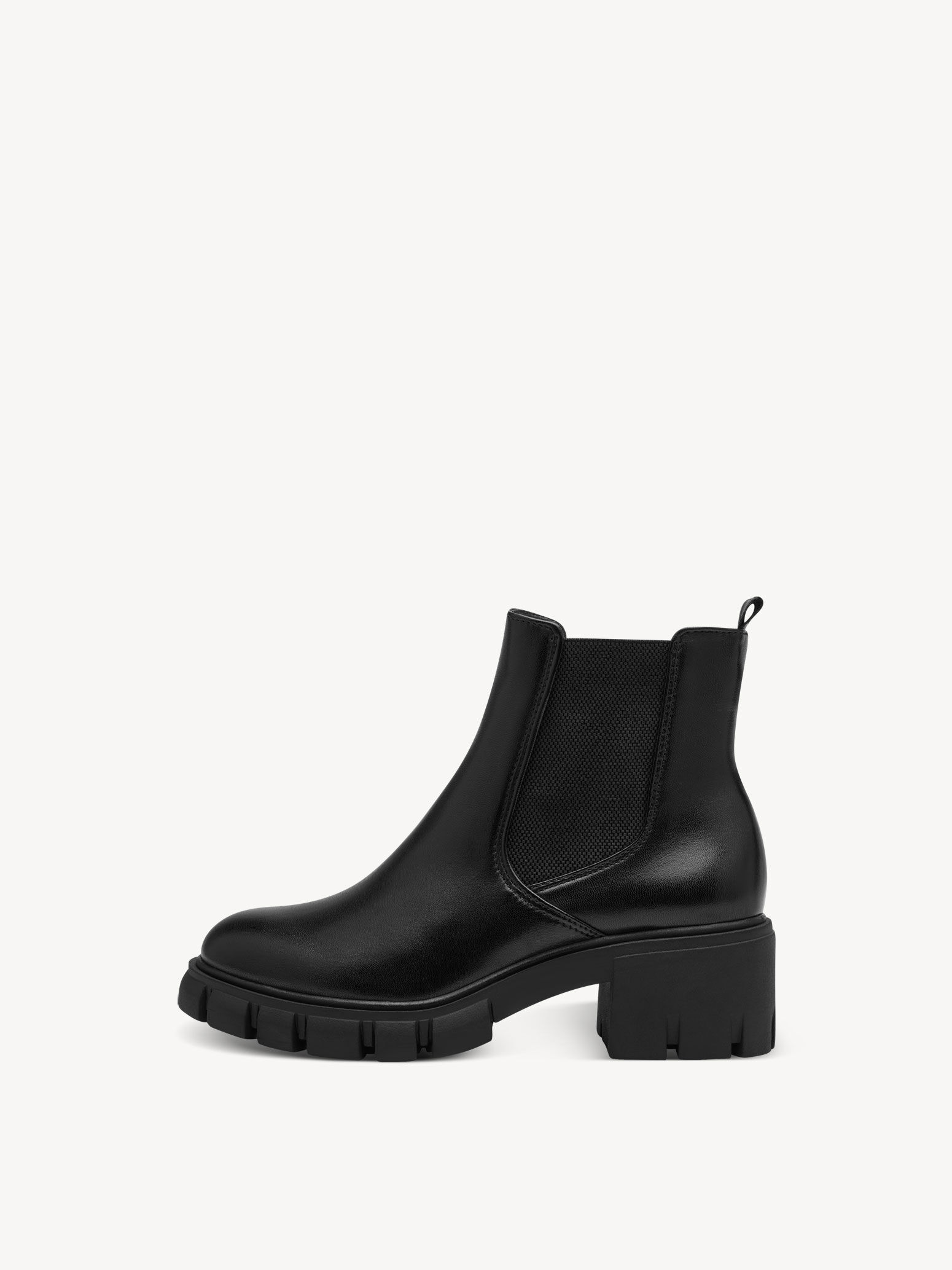 Bottine Chelsea en cuir - noir
