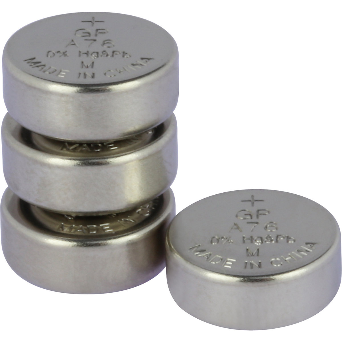 Knopfzelle GP Alkaline LR44, 76A, 1,5 Volt, 4er Blister