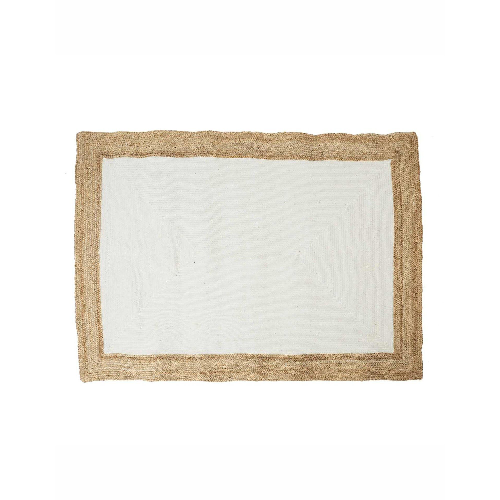 Tapis bicolore jute naturel et coton
