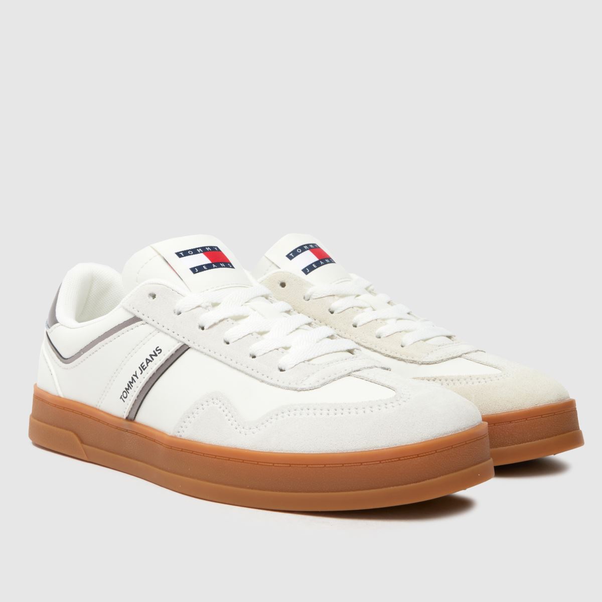 Tommy Jeans – Greenwich – Vita, flerfärgade sneakers