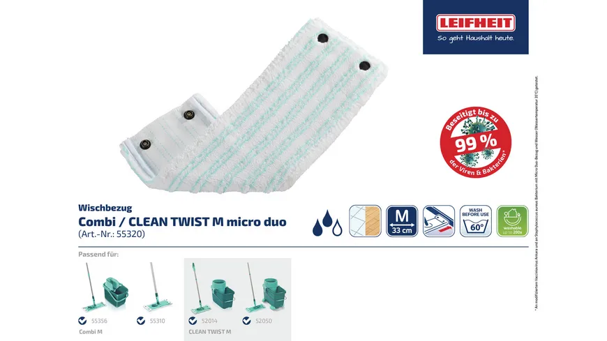 LEIFHEIT Wischbezug Twist / Combi Micro Duo