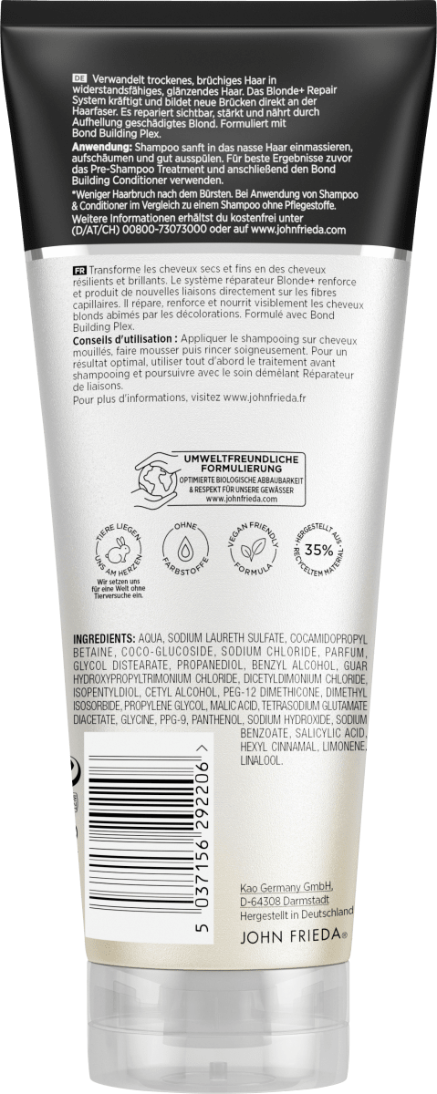 Shampoo Blonde+ Repair System, 250 ml