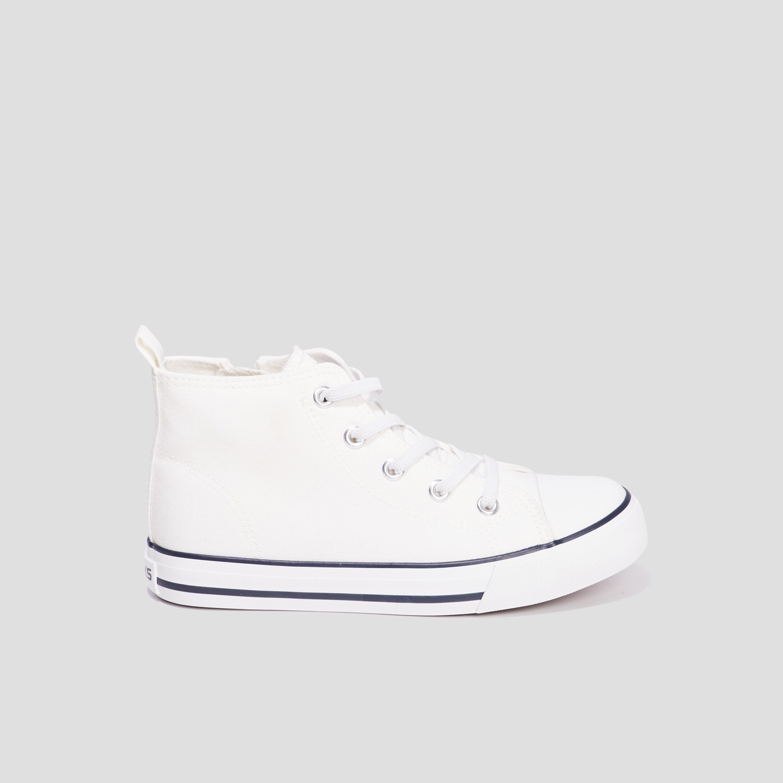 Tennis montantes en toile Creeks blanc fille | La Halle