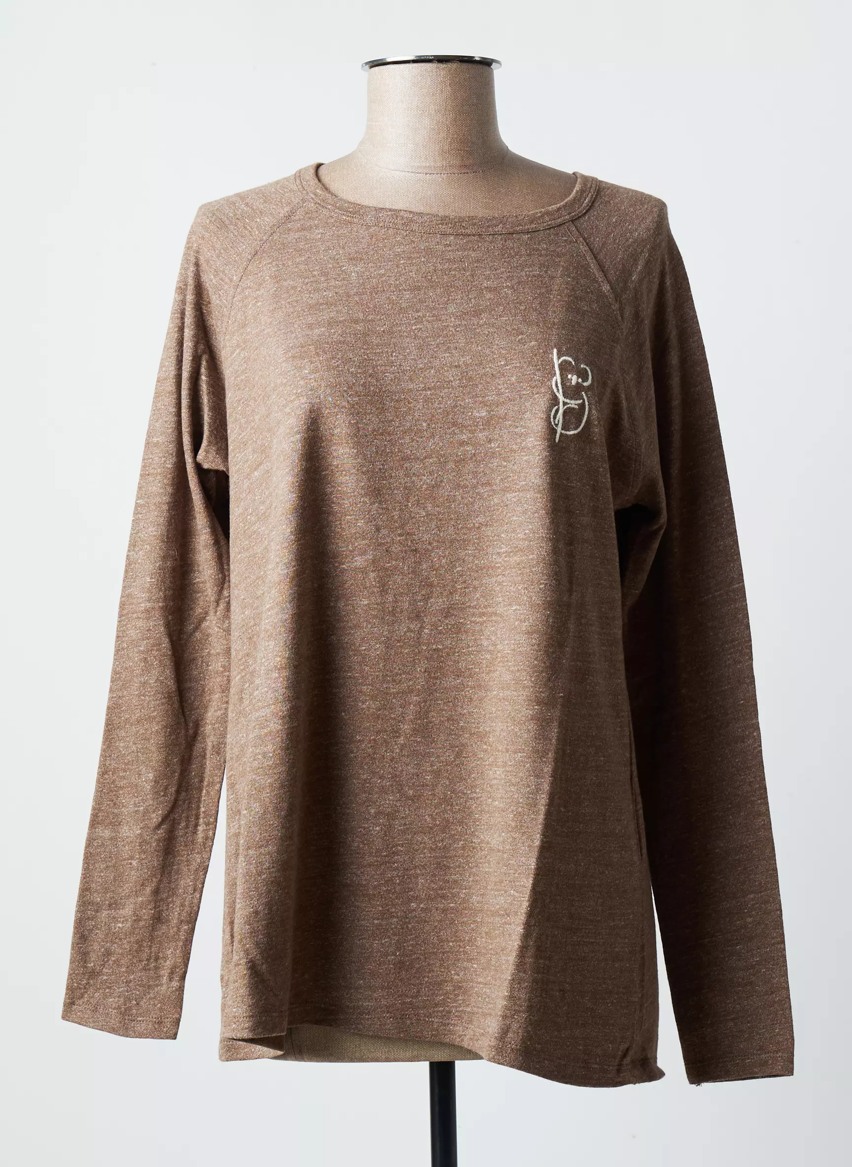 Blanc Boheme Tshirts Femme couleur marron