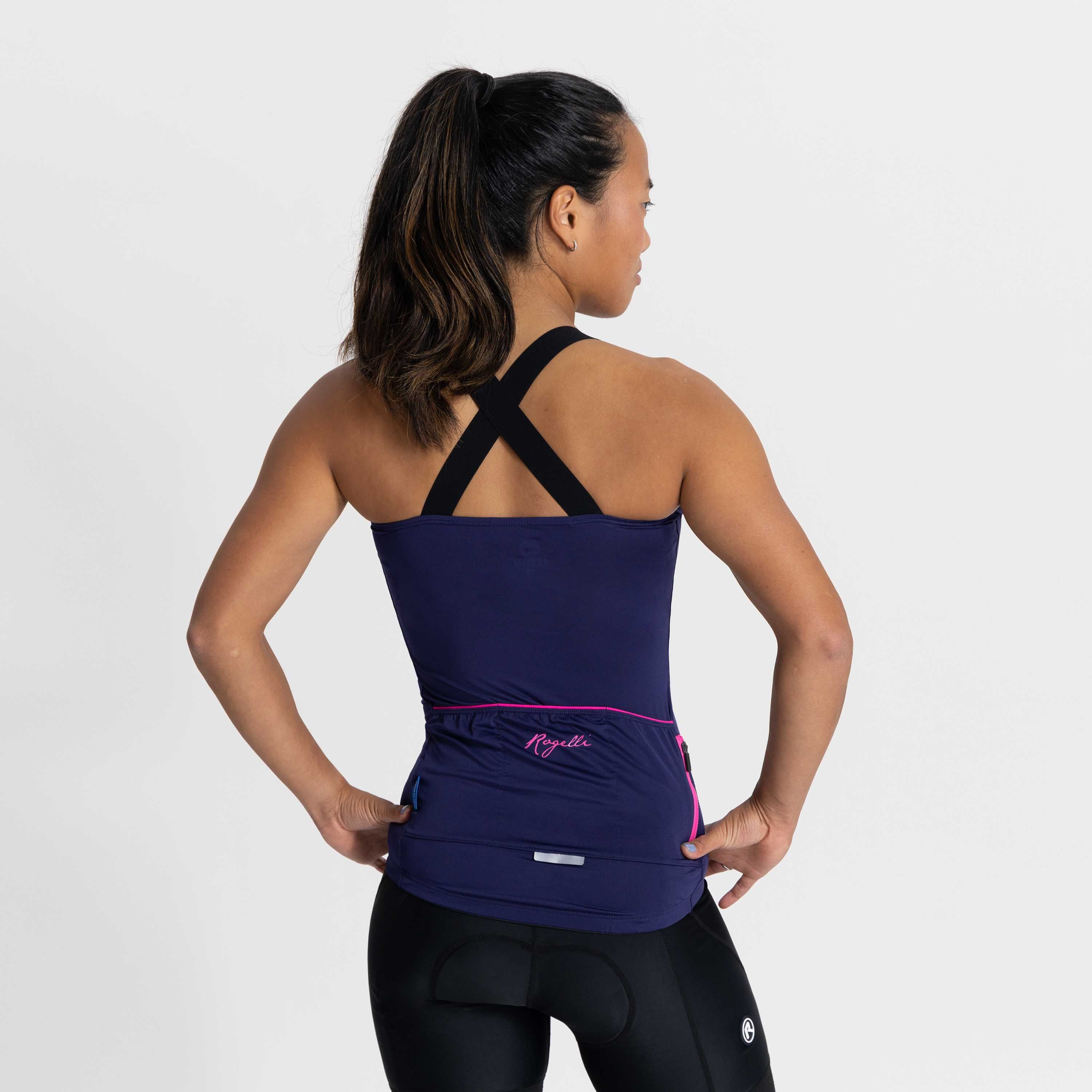 Rogelli Twist Blau/Rosa Damen Radtrikot Ärmellos