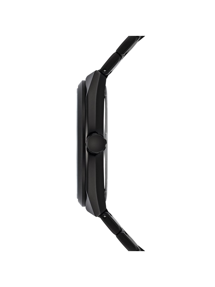 Rhodenwald & Söhne Herren Multifunktionsuhr schwarz Edelstahl schwarz in schwarz günstig kaufen 20 cm