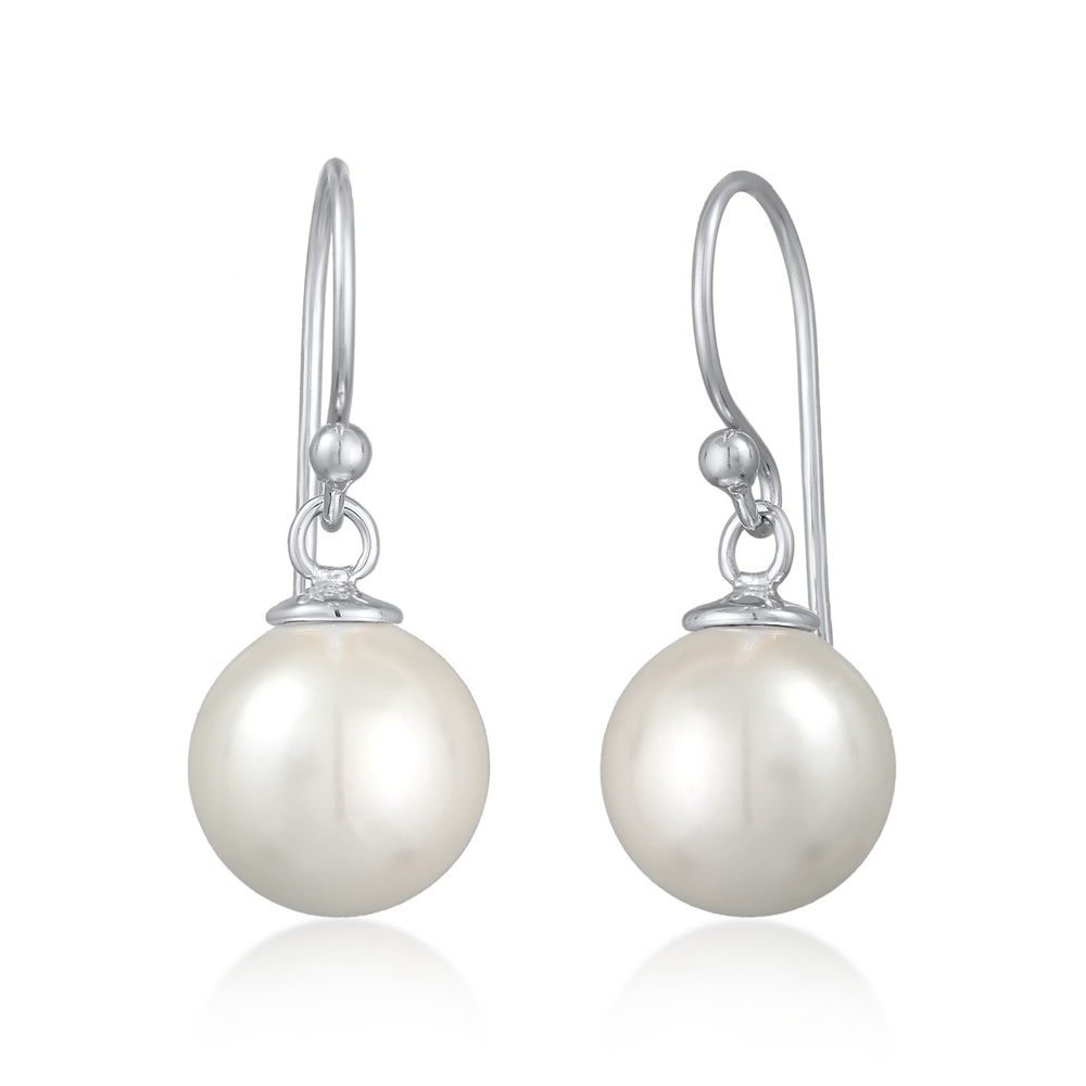 Elli Elli Boucles d'Oreilles Femmes pendentif d'oreilles classiques avec perles de coq Boucles d'oreilles