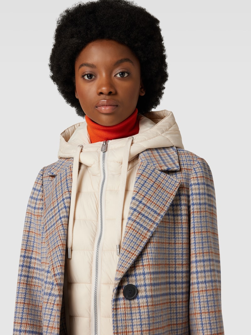 Kurzmantel im Double-Layer-Look in hellbraun
