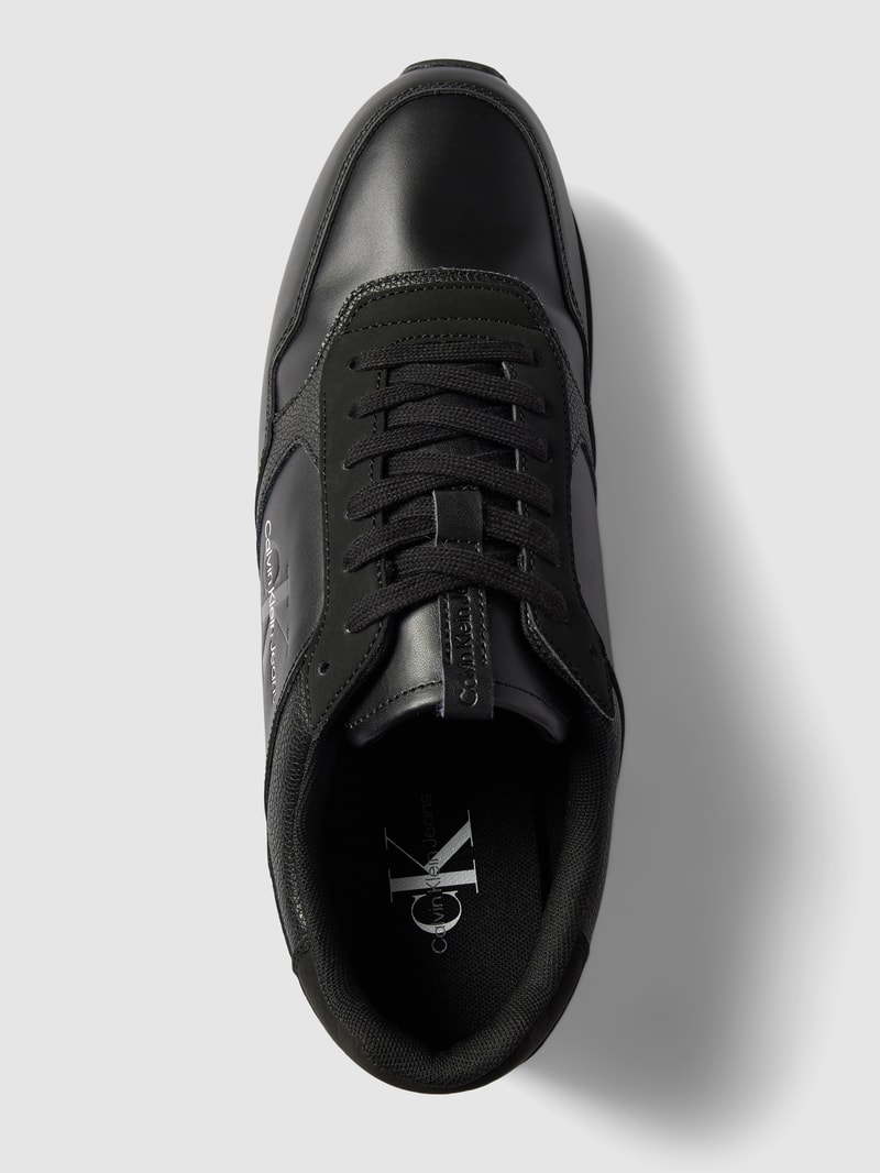 Sneaker mit Logo-Print Modell 'RETRO RUNNER' in schwarz